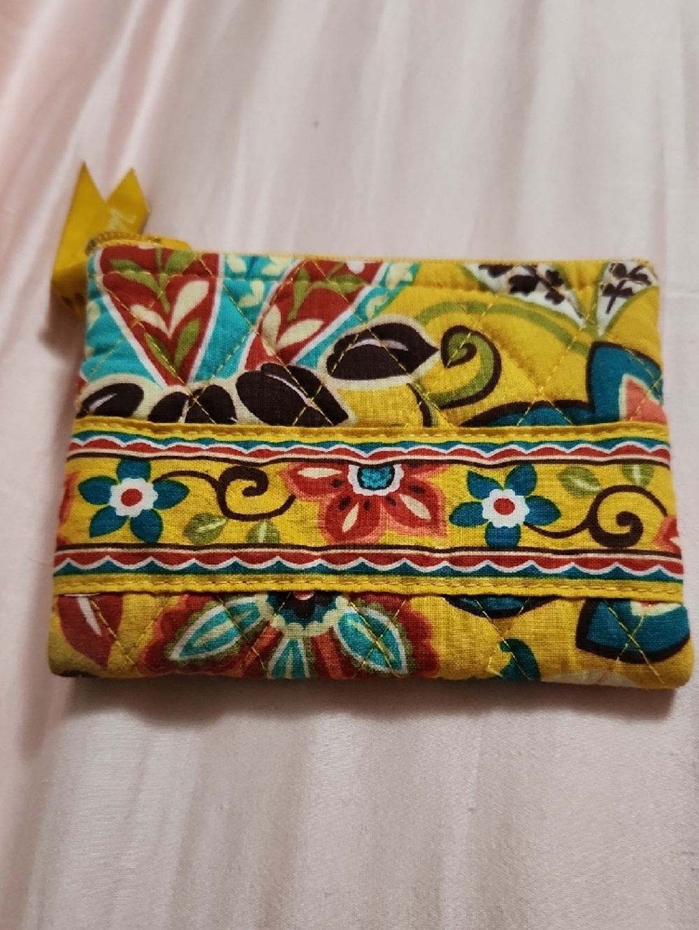 Vera Bradley Yellow Multicolor Paisley Quilted Travel Bag Set - Picture 2 of 14